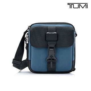 【TUMI】Alpha Bravo Junior 彈道尼龍休閒斜背包 - 灰藍