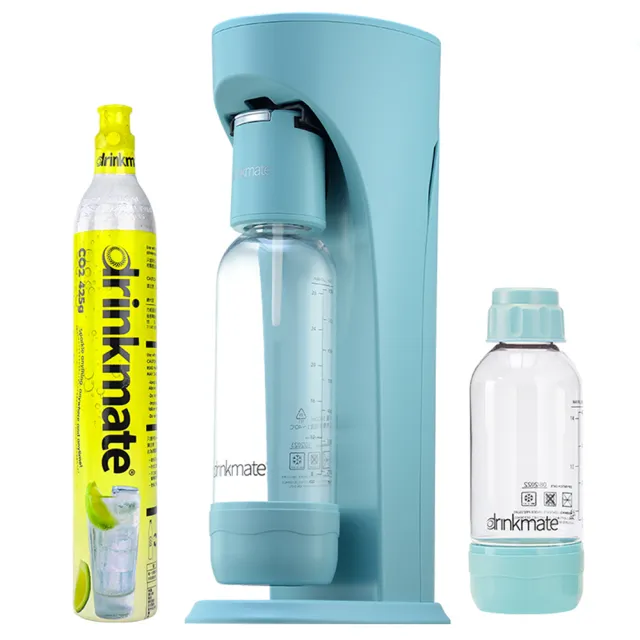 【美國Drinkmate】Rhino410 犀牛機 氣泡水機 (消光黑/珍珠白/土耳其藍)