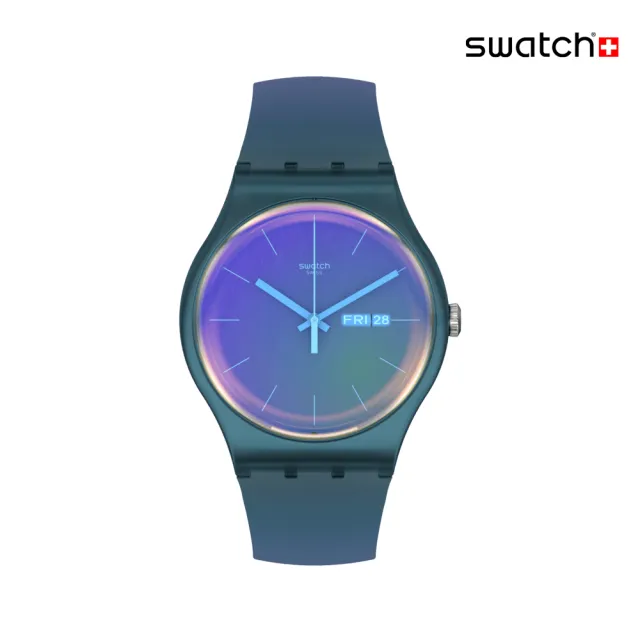 【SWATCH】FADE TO PINK 太陽光譜折射錶盤/經典手錶/男錶/女錶/瑞士製造 SO29N707 (41mm)