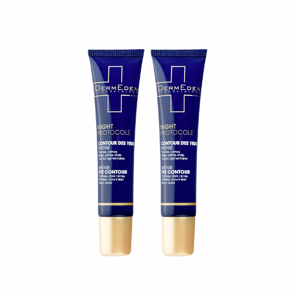【DermEden 得美登】買一送一★1%A醇煥能撫紋修護眼霜15mL x2(法國藍帶眼霜★改善眼周細紋暗沉)
