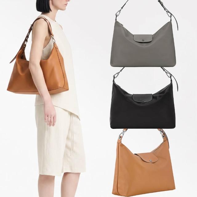 【LONGCHAMP】Le Pliage Xtra XL 大型 牛皮半月型單肩包(多色可選 通勤包)