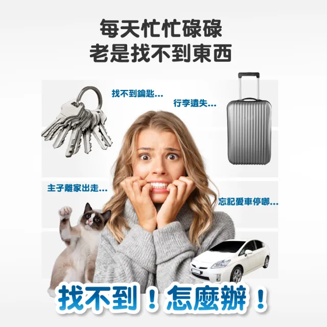 【koee】圓形款-全球定位防丟器 蘋果安卓適用 免插卡(車輛定位/寵物定位/小孩老人防走失)