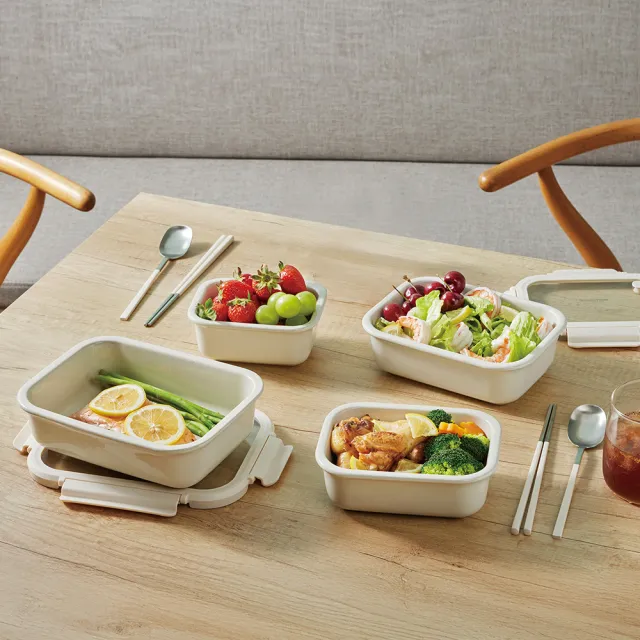 【CorelleBrands 康寧餐具】SNAPWARE Eco Ren陶瓷保鮮盒兩件組(1000+1350ml)