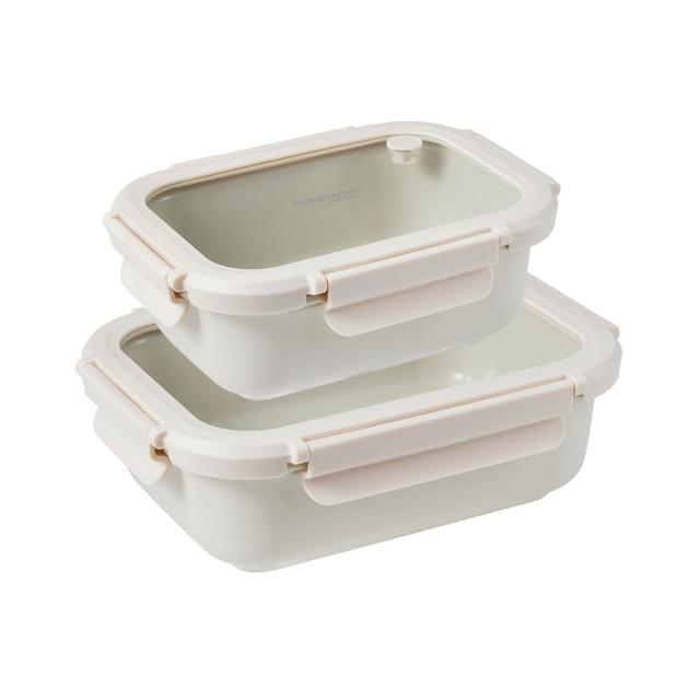 【CorelleBrands 康寧餐具】SNAPWARE Eco Ren陶瓷保鮮盒兩件組(680+1000ml)
