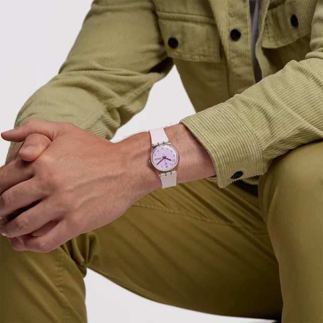 【SWATCH】ULTRAROSE 經典手錶/太陽光譜折射錶盤/男錶/女錶/瑞士製造 GE714 (34mm)