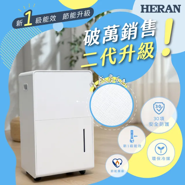 【HERAN 禾聯】新一級能效6公升除濕機(HDH-12PS010)