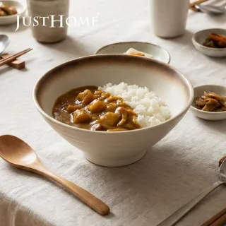 【Just Home】日式漸層陶瓷8吋麵碗850ml(可微波 湯碗 碗 麵碗 拉麵碗 碗公 泡麵碗)