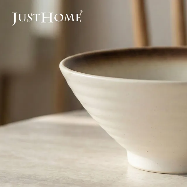 【Just Home】日式漸層陶瓷8吋麵碗850ml(可微波 湯碗 碗 麵碗 拉麵碗 碗公 泡麵碗)