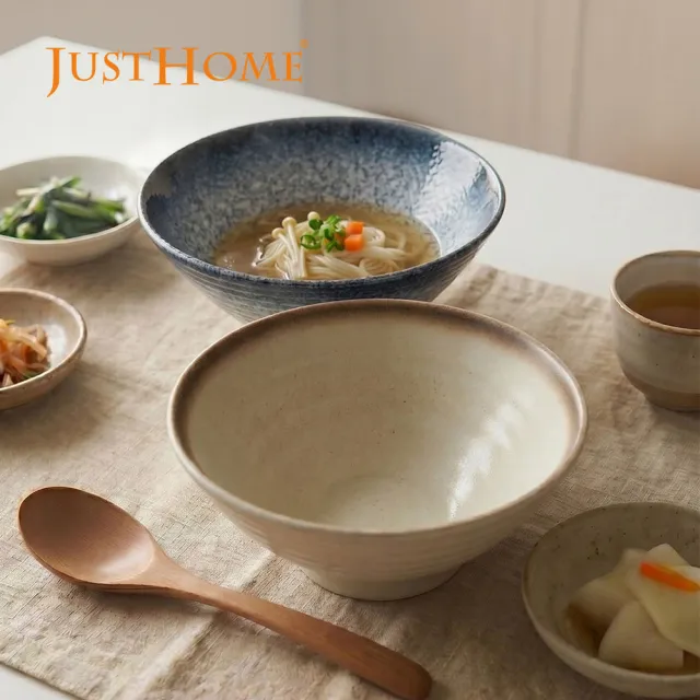 【Just Home】日式漸層陶瓷8吋麵碗850ml(可微波 湯碗 碗 麵碗 拉麵碗 碗公 泡麵碗)