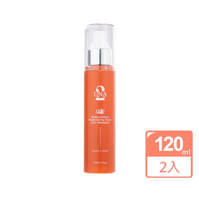 【BIOCROWN 百匡】沙棘純海煥活修護化妝水 120ml 2瓶 - UNA