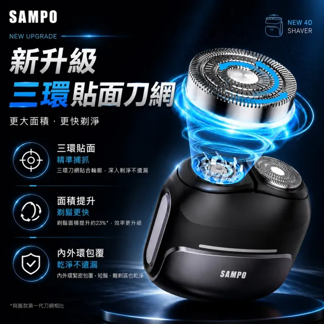 【SAMPO 聲寶】水洗式雙刀頭電鬍刀/刮鬍刀(EA-Z2624WL)