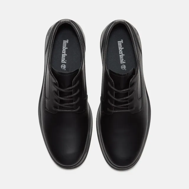 【Timberland】男款黑色皮革休閒鞋(A2Q7GW02)
