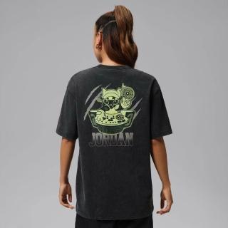 【NIKE 耐吉】短袖上衣 女 AS W J SS OS GFX TEE 喬丹 運動 休閒 寬鬆 短T 灰黑 (IW1900010)
