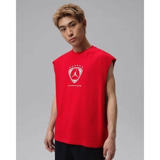 【NIKE 耐吉】短袖上衣 男 AS M J BRK FC S/L TOP 喬丹 運動 休閒 寬鬆 無袖 紅 (IR1884657)