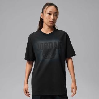 【NIKE 耐吉】短袖上衣 女 AS W J SS OS GFX TEE BLACK CAT 喬丹 運動 休閒 寬鬆 黑 (IW7672010)