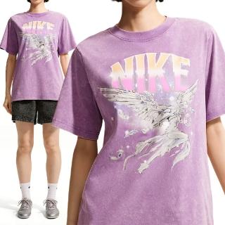 【NIKE 耐吉】As W Nsw Retro Flair Tee 短袖 女款 紫色 水洗 寬鬆 印花 IW1198-544