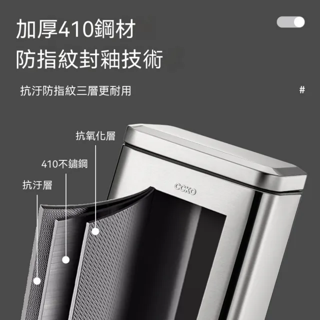 不銹鋼垃圾桶 腳踩式垃圾桶 大容量垃圾桶 黑色垃圾桶 廚房垃圾桶大容量家用商用辦公室 CKY
