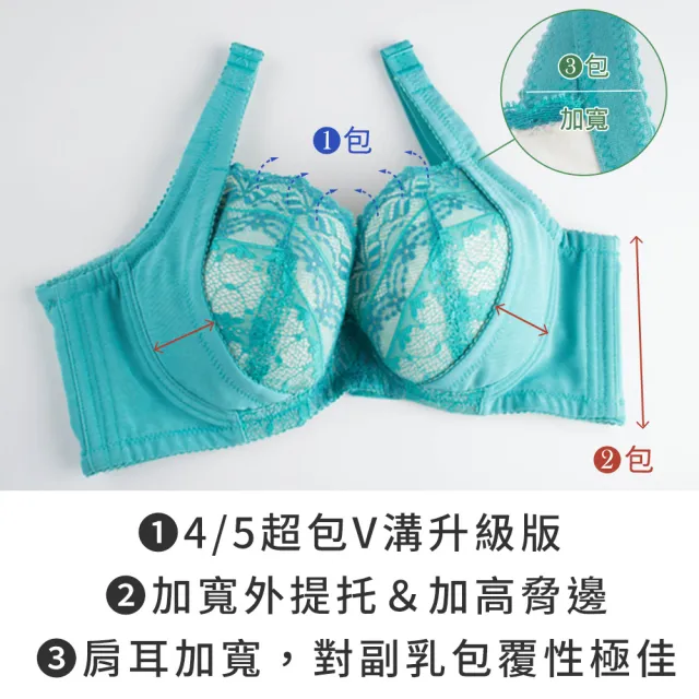 【玉如阿姨】極致登峰內衣※0500霧霾藍(B.C.D.E罩 防外擴 V溝 托高 包副乳 渾圓 機能 台灣製)