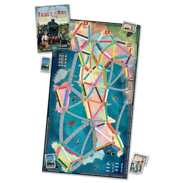 【Asmodee 艾賜魔袋】鐵道任務 地圖擴充：日本&義大利 英文版 ( 擴充地圖 需搭主遊戲 8歲以上 家庭桌遊 )