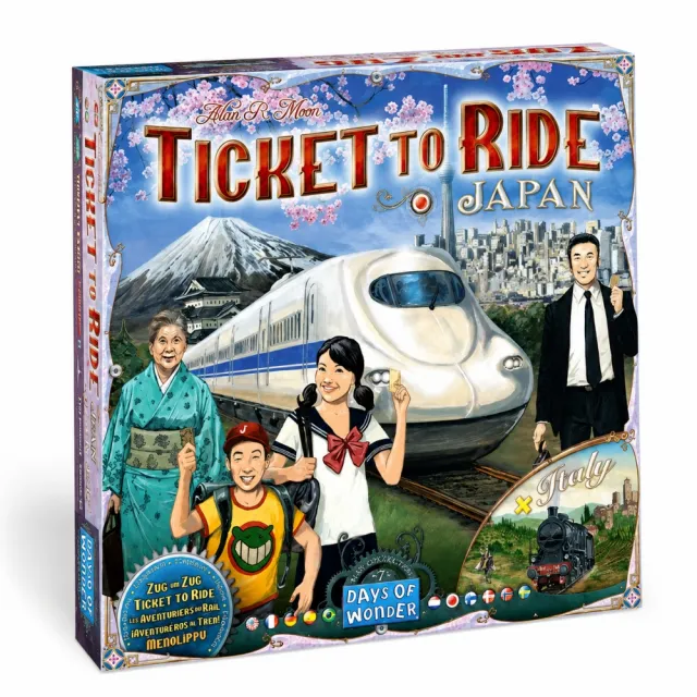 【Asmodee 艾賜魔袋】鐵道任務 地圖擴充：日本&義大利 英文版 ( 擴充地圖 需搭主遊戲 8歲以上 家庭桌遊 )