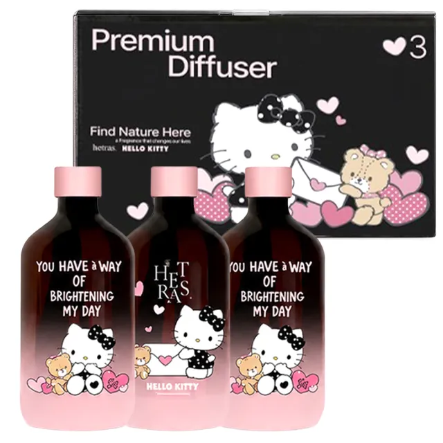 【HETRAS】HELLO KITTY限量聯名室內擴香禮盒500mlx3入/盒(國際航空版)
