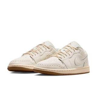 【NIKE 耐吉】W Air Jordan 1 Low SE 奶油流蘇雕花 復古 金標 皮革 女鞋 IO0759-100