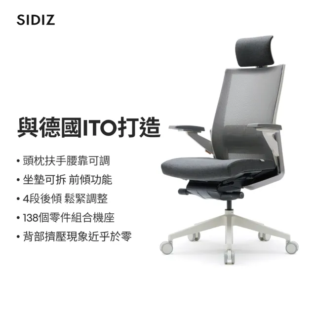 【SIDIZ】T80網背頂級人體工學椅(辦公椅電腦椅透氣網椅)