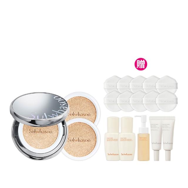 【Sulwhasoo 雪花秀】官方直營 完美珍珠光精華氣墊SPF50 一盒2蕊  (柔焦版/水亮版)
