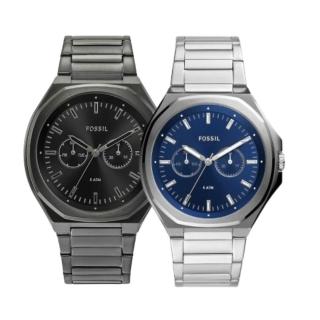 【FOSSIL】Bennett 多功能雙眼手錶-45mm 多款任選