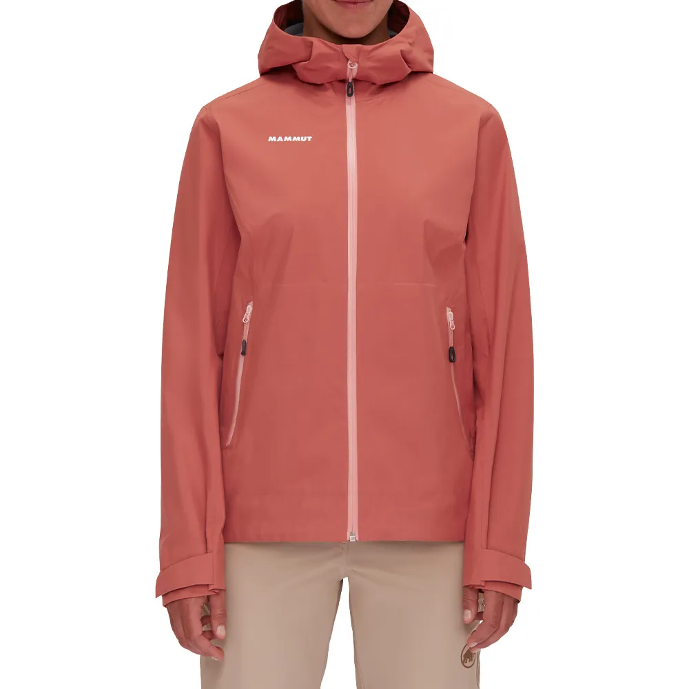 【Mammut 長毛象官方直營】Alto Light HS Hooded Jacket W 輕量防風防水連帽外套 女款 磚紅 #1010-30670
