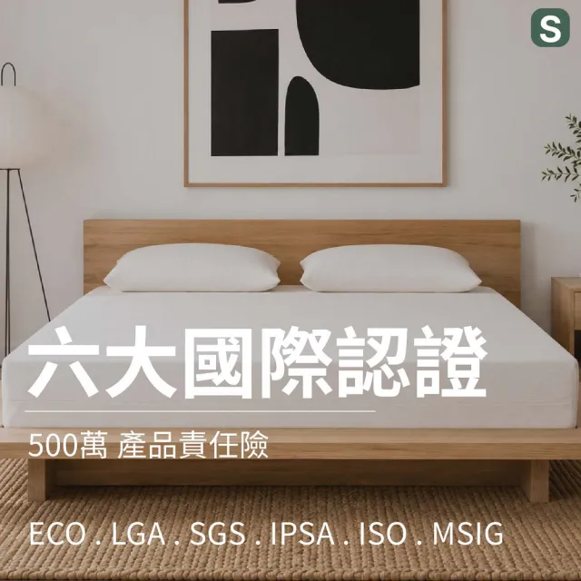 【森好眠】雙人10cm醫療級天然乳膠床墊5x6.2尺(Sonmil森好眠)