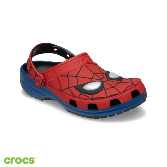 【Crocs】童鞋 大童 Spider-Man 蜘蛛人聯名 經典克駱格 洞洞鞋 七彩色(213519-90H)