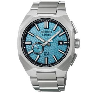 【SEIKO 精工】ASTRON系列 GPS時尚多邊造型太陽能腕錶/41.2mm(SSJ027J1/3X62-0AF0B)