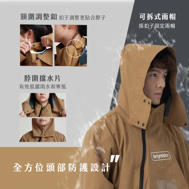 【OutPerform】ACE半斜開雙拉鍊防水透氣連身式雨衣(半斜開 雙拉鍊 重量更輕)