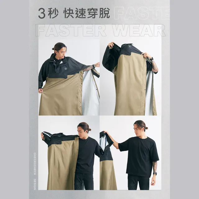 【CHECK2CHECK】C2C側開秒穿後背包極鋒雨衣