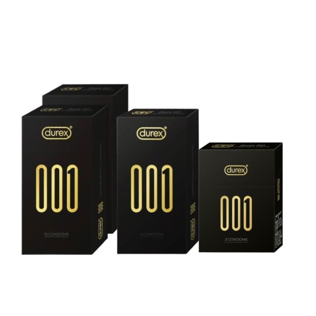 【Durex 杜蕾斯】001水性PU衛生套標準裝10入x2+6入+2入(共28入  保險套/衛生套/避孕套/安全套/避孕)