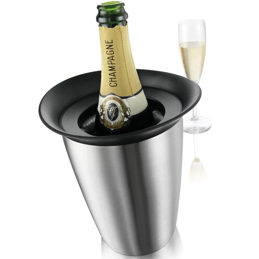 【VACU VIN】荷蘭 Chill 廣口保冷冰桶 霧銀 / 冰酒桶 冰鎮桶 保冰桶