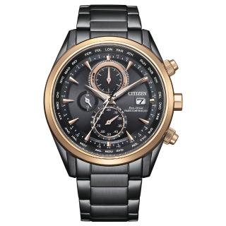 【CITIZEN 星辰】GENTS 三眼計時電波光動能男錶/43mm 父親節(AT8268-83E)