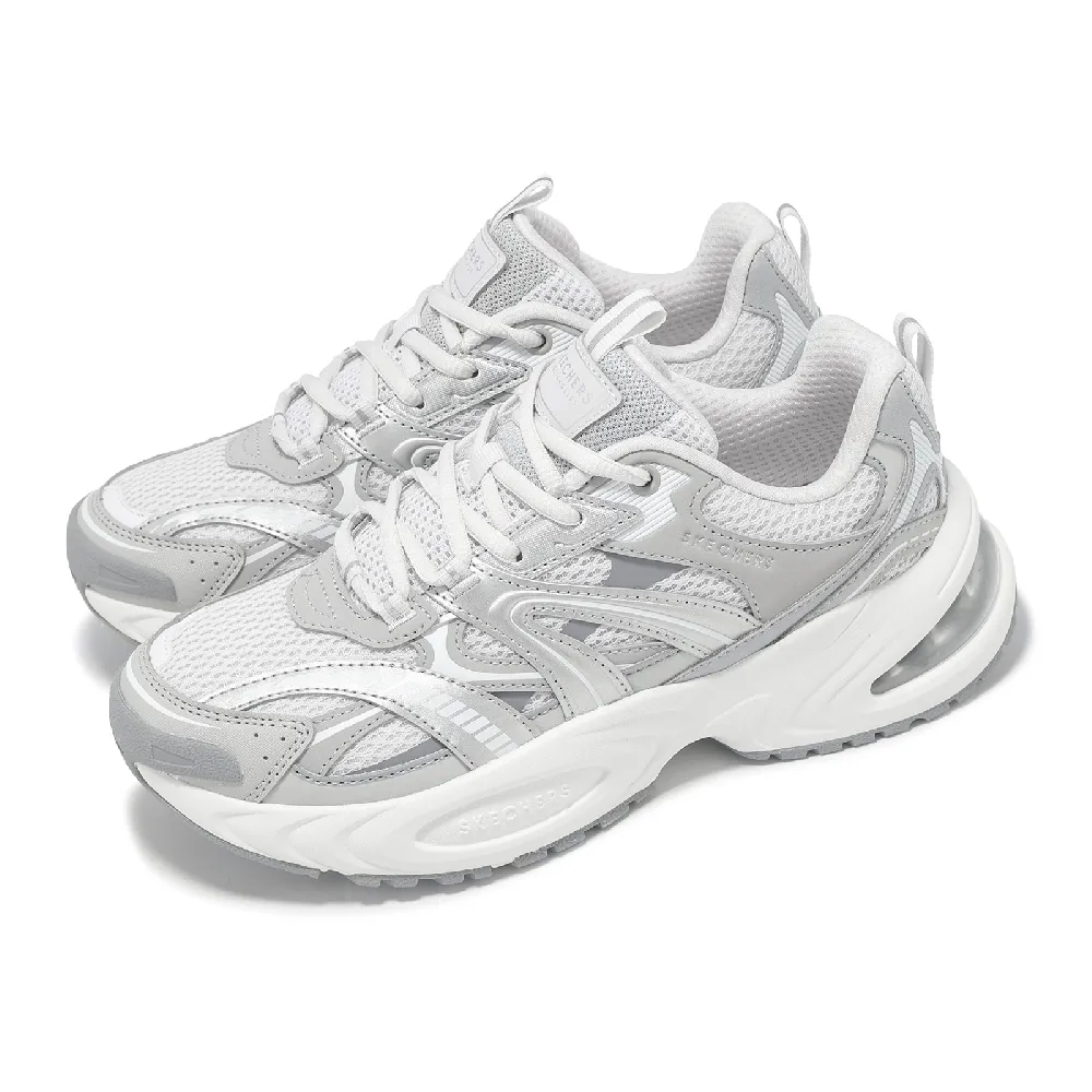 SKECHERS】休閒鞋Uno Ryze-Scale UP 女鞋銀白老爹鞋復古氣墊舒華代言款