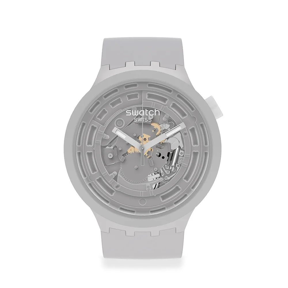 【SWATCH】C-GREY 大錶面手錶/男錶/女錶/瑞士製造 SB03M100(47mm)