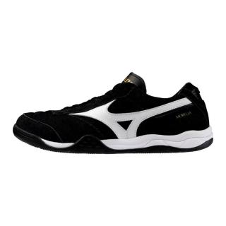 【MIZUNO 美津濃】Morelia LS 男女 休閒鞋 復古 流行 黑 白金(D1GA261A04)