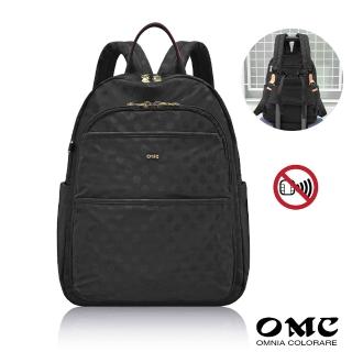 【OMC】秀麗機能款RFID休閒後背包03346(普普黑)