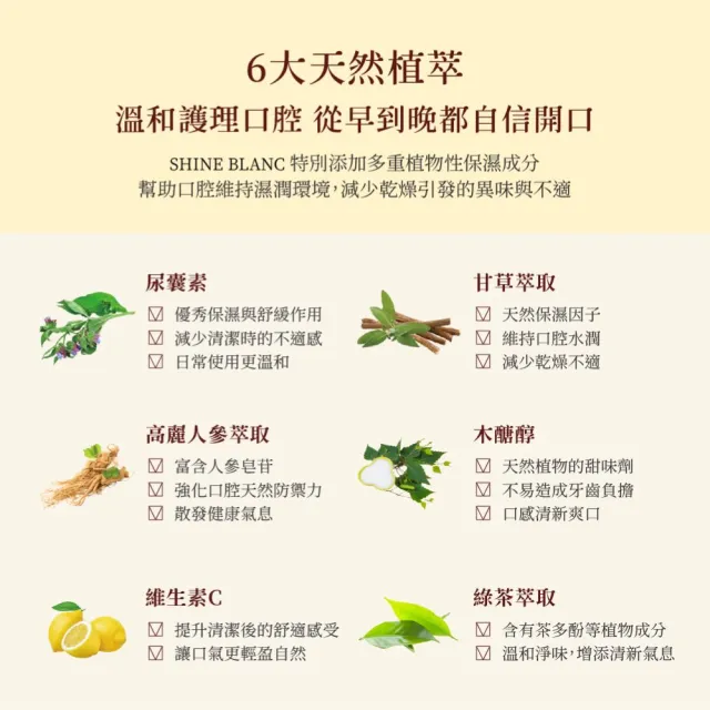 【SHINE BLANC】潔淨清新漱口水-清香蘋果 500ml(安心植萃 改善口臭 溫和低刺激)