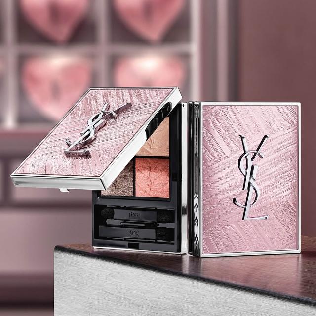 【YSL】官方直營 2026七夕情人節限定 時尚4色眼影盤 826 粉光緞影(眼彩/新品上市)