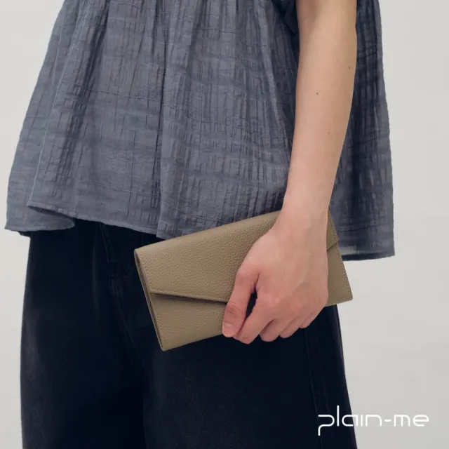 【plain-me】雙11 真皮長夾 PAC3005-261(男女款 皮夾 長夾 真皮 配件 送禮 錢包)