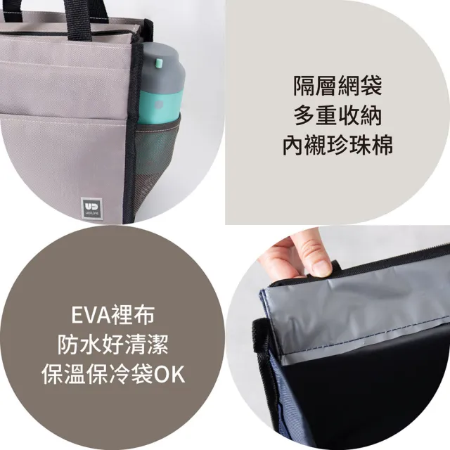 【UdiLife】黑潮 上班族保溫餐袋 (防水耐髒  便當袋 保冷袋 午餐袋 手提袋 )