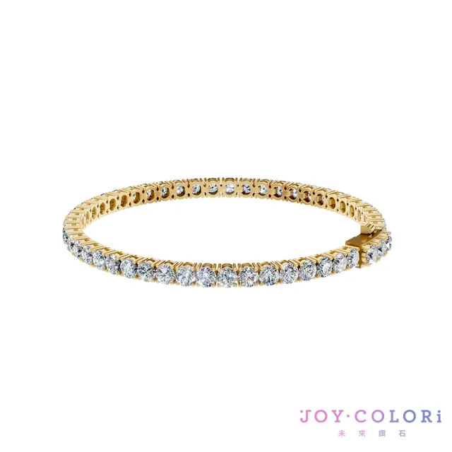 【JOY COLORi 未來鑽石】10K金 總重4.5克拉 15cm以下 鑽石手鍊 網球手鍊 (培育鑽石 BRJ302LGVB)
