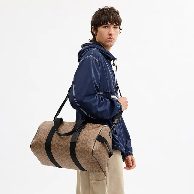 【COACH】蔻馳官方直營 EXPLORER 45 行李袋 旅行袋 斜背包-多色任選(CET52/CET53)