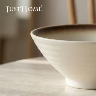 【Just Home】日式漸層陶瓷8吋麵碗850ml-三件組(可微波 湯碗 碗 麵碗 拉麵碗 碗公 泡麵碗)