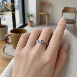 【CF Diamond】戒指 天然坦桑石 40分《愛戀交織》(七夕情人節 女戒 鑽戒 禮物 生日)